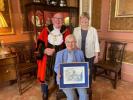 The Lord Mayor of Bath  Rob Appleyard, with club members Stella Tonks and Janet Pryke at the launch of this year's show.